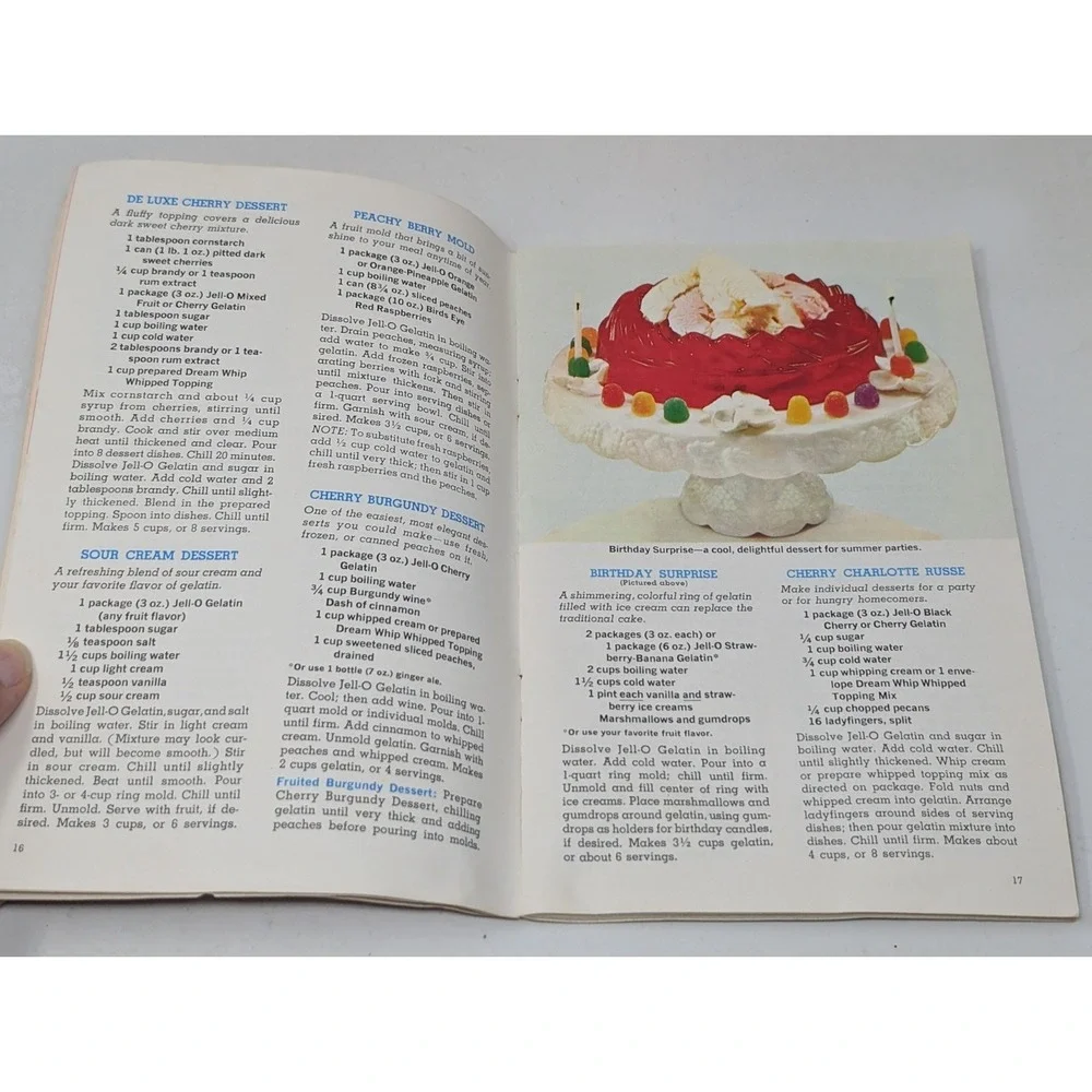 Vintage Joys of Jell-O Jello Gelatin Dessert Recipe Book Cookbook 1960s